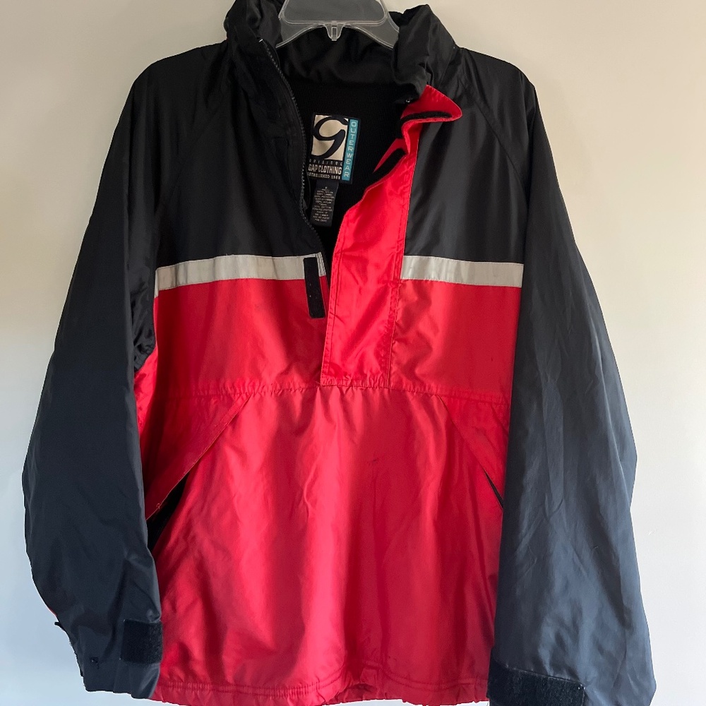 Vintage Gap Outerwear Half Zip RAIN Ski Windbreaker Jacket Pullover S